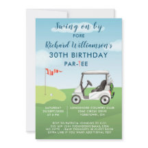 30e verpartijfeest voor mannen golf thema feest