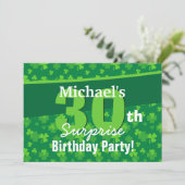 30e verrassingsdag groene shamrocks G002C Kaart (Staand voorkant)