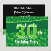 30e verrassingsdag groene shamrocks G002C Kaart (Voorkant / Achterkant)