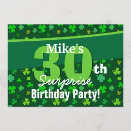 30e verrassingsdag Lucky Green Shamrocks A01 Kaart