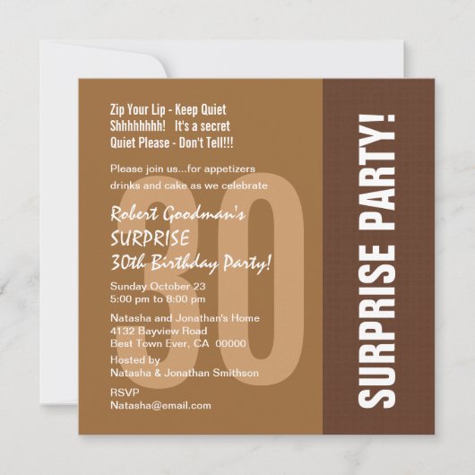 30e verrassingsdag moderne versie voor hem gerecyc kaart (Voorkant)