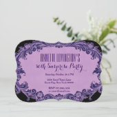 30e verrassingsdag Paarse Vintage V06G1 Kaart (Staand voorkant)