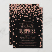30e verrassingsdag Roos Gold Black Kaart (Voorkant / Achterkant)