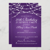 30e verrassingsdag strijkstaren Paars Kaart (Voorkant / Achterkant)