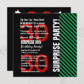 30e verrassingsdag zwarte rode strepen V02 Kaart (Voorkant / Achterkant)