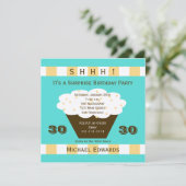 30e Verrassingsfeest Uitnodiging Cupcake (Staand voorkant)