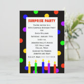 30e Verrassingsfeest Uitnodiging Stippen (Staand voorkant)