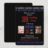 30e Verrassingsverjaardagsfeestje voor mannen Uw f Kaart (Voorkant / Achterkant)