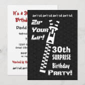 30e VERZEKERING Zip je leven Kaart (Voorkant / Achterkant)