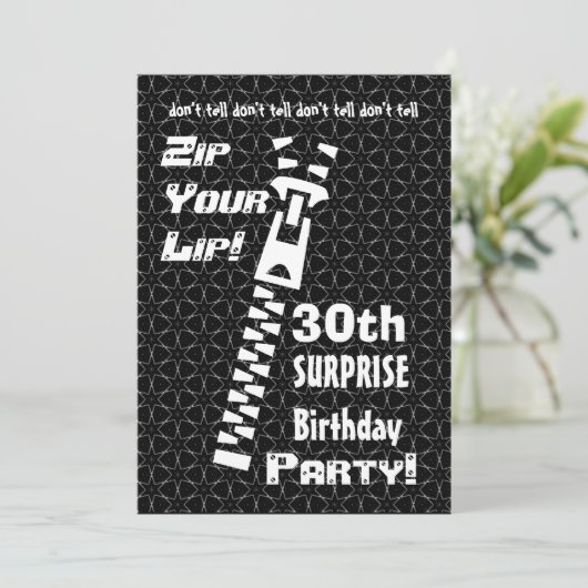 30e VERZEKERING Zip je leven Kaart (Staand voorkant)