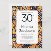 30e vlinder vleugels kleurrijke moderne gewoonte kaart (Voorkant)