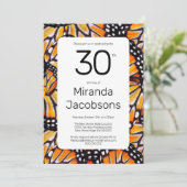 30e vlinder vleugels kleurrijke moderne gewoonte kaart (Staand voorkant)