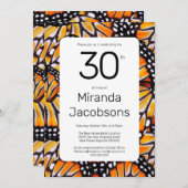 30e vlinder vleugels kleurrijke moderne gewoonte kaart (Voorkant / Achterkant)