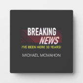 30e werkblad Jubileum tablet Plaque met Easel Fotoplaat (Voorkant)