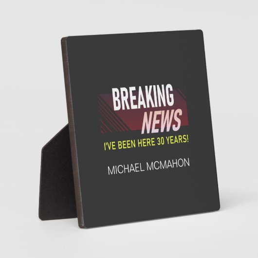 30e werkblad Jubileum tablet Plaque met Easel Fotoplaat (Voorkant)