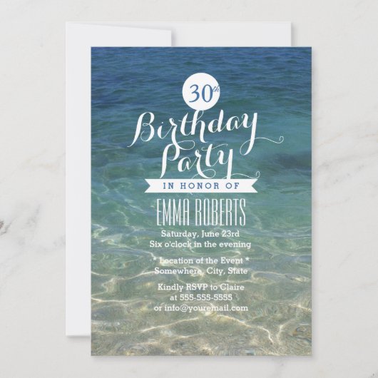 30e zand- en Zee-zomervakantie Kaart (Voorkant)