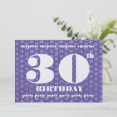 30e ZUIVERE DAG Sjabloon Big Numbers Kaart (Staand voorkant)