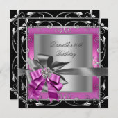 30e zwarte roze zilvergrijze bus kaart (Voorkant / Achterkant)