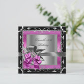 30e zwarte roze zilvergrijze bus kaart (Staand voorkant)