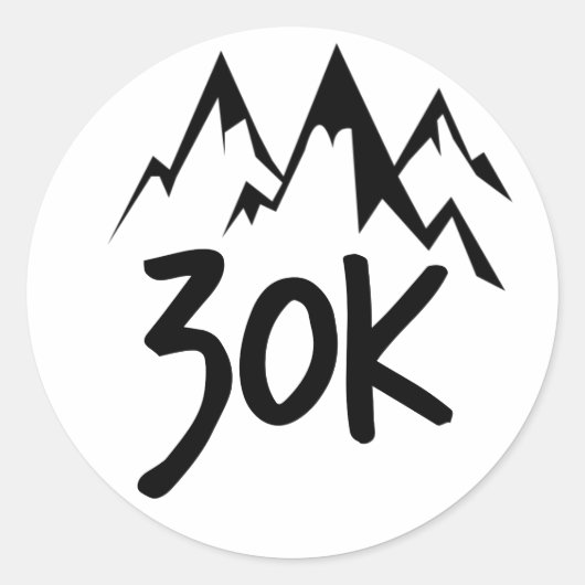 30K Run Ronde Sticker (Voorkant)