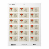 30s Valentijn hart in rood Etiket (Full Sheet)