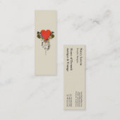 30s Valentijn Hartslag in rood Mini Visitekaartje (Voorkant / Achterkant)