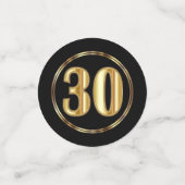 30ste Fabulous Birthday - Zwart en Goud Confetti (Kleine voorkant)