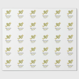 30ste gelukkige verjaardag Gouden Grijs bruidspaar Cadeaupapier