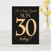 30ste Gouden Effect op Zwart voor Verjaardag van d Kaart (Gele Bloem)