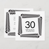 30ste huwelijks- of zakelijke jubileum kaart (Voorkant / Achterkant)