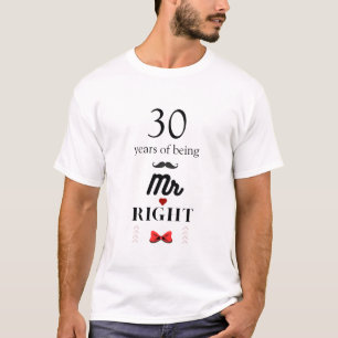 30ste Jubileum rechts en altijd goed T-shirt
