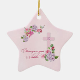 30ste Jubileum van het Religieuze Leven Katholieke Keramisch Ornament