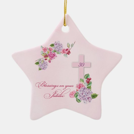 30ste Jubileum van het Religieuze Leven Katholieke Keramisch Ornament (Voorkant)
