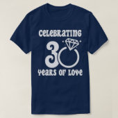 30ste trouwdag gewoon getrouwd 30 jaar geleden t-shirt (Design voorkant)