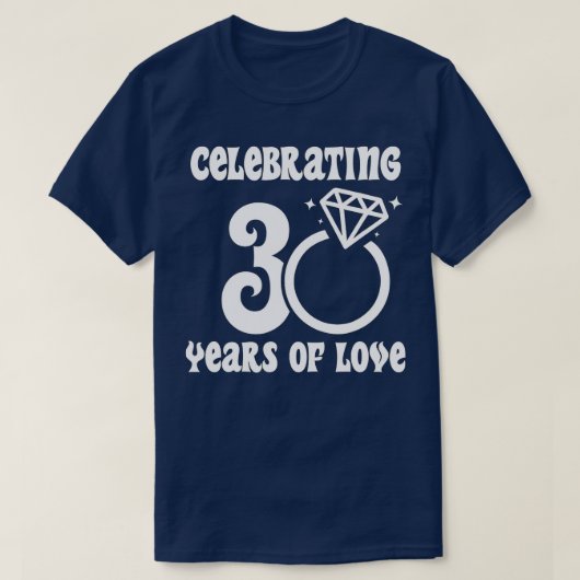 30ste trouwdag gewoon getrouwd 30 jaar geleden t-shirt (Design voorkant)