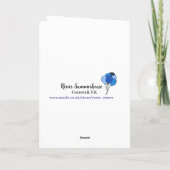 30ste verjaardag blauwe ballonnen kaart (Achterkant)