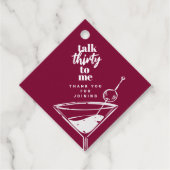 30ste verjaardag Cocktail Party Bedankjes Labels (Voorkant)