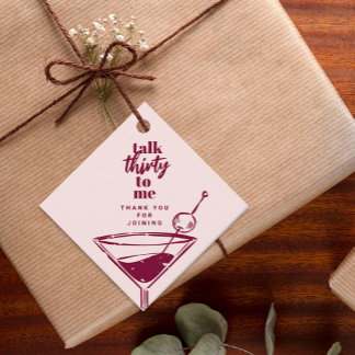 30ste verjaardag Cocktail Party Bedankjes Labels