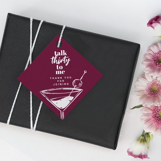 30ste verjaardag Cocktail Party Bedankjes Labels