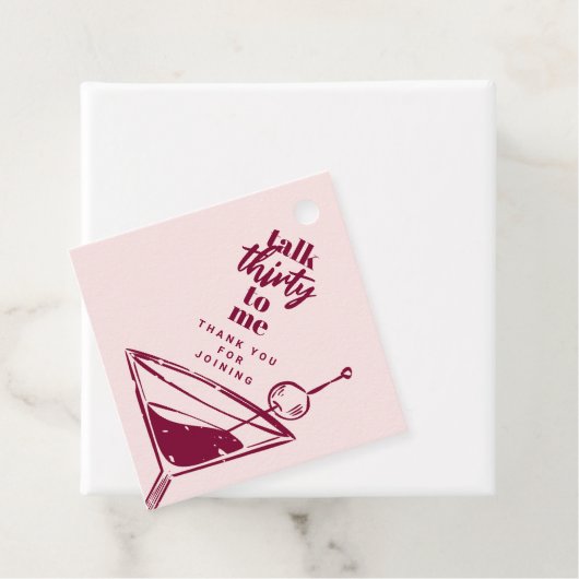 30ste verjaardag Cocktail Party Bedankjes Labels (In situ)