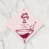 30ste verjaardag Cocktail Party Bedankjes Labels (Voorkant)