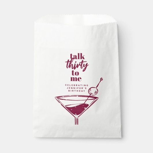 30ste verjaardag Cocktail Party Bedankzakje (Voorkant)