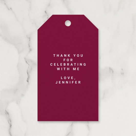 30ste verjaardag Cocktail Party Cadeaulabels (Achterkant)