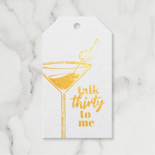 30ste verjaardag Cocktail Party Cadeaulabels (Voorkant)