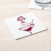 30ste verjaardag Cocktail Party Kartonnen Onderzetters (Schuin)