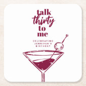 30ste verjaardag Cocktail Party Kartonnen Onderzetters (Voorkant)