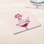 30ste verjaardag Cocktail Party Kartonnen Onderzetters (Schuin)