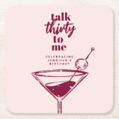 30ste verjaardag Cocktail Party Kartonnen Onderzetters (Voorkant)