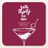 30ste verjaardag Cocktail Party Kartonnen Onderzetters (Voorkant)