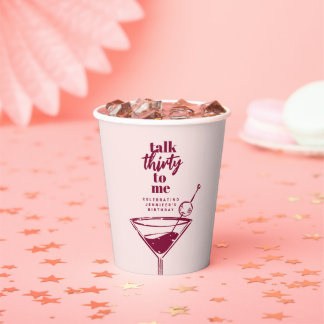 30ste verjaardag Cocktail Party Papieren Bekers